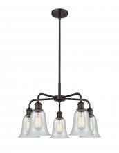 Innovation Lighting 516-5CR-OB-G2812 - Hanover - 5 Light - 24 inch - Oil Rubbed Bronze - Chandelier