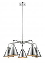 Innovation Lighting 516-5CR-PC-M8-PC - Ballston - 5 Light - 25 inch - Polished Chrome - Chandelier
