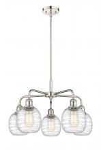 Innovation Lighting 516-5CR-PN-G1013 - Belfast - 5 Light - 24 inch - Polished Nickel - Chandelier