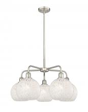Innovation Lighting 516-5CR-SN-G1216-8WM - White Mouchette - 5 Light - 26 inch - Satin Nickel - Chandelier
