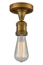 Innovations Lighting 517-1C-BB - Bare Bulb - 1 Light - 5 inch - Brushed Brass - Semi-Flush Mount