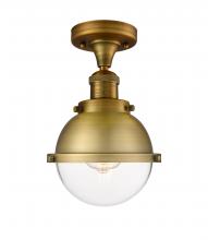Innovation Lighting 517-1CH-BB-HFS-62-BB - Hampden - 1 Light - 7 inch - Brushed Brass - Semi-Flush Mount
