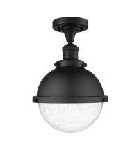 Innovation Lighting 517-1CH-BK-HFS-84-BK-LED - Hampden - 1 Light - 9 inch - Matte Black - Semi-Flush Mount