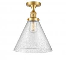 Innovations Lighting 517-1CH-SG-G44-L-LED - Cone - 1 Light - 12 inch - Satin Gold - Semi-Flush Mount