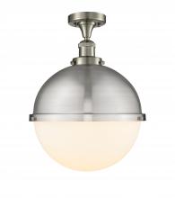 Innovation Lighting 517-1CH-SN-HFS-121-SN - Hampden - 1 Light - 13 inch - Brushed Satin Nickel - Semi-Flush Mount