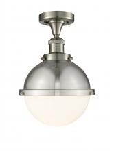 Innovation Lighting 517-1CH-SN-HFS-81-SN - Hampden - 1 Light - 9 inch - Brushed Satin Nickel - Semi-Flush Mount