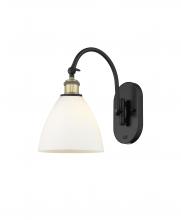 Innovation Lighting 518-1W-BAB-GBD-751-LED - Bristol - 1 Light - 8 inch - Black Antique Brass - Adjustable Swing Arm