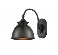 Innovation Lighting 518-1W-BK-M14-BK - Adirondack - 1 Light - 8 inch - Matte Black - Adjustable Swing Arm