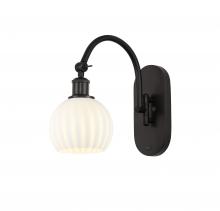 Innovation Lighting 518-1W-OB-G1217-6WV - White Venetian - 1 Light - 6 inch - Oil Rubbed Bronze - Adjustable Swing Arm