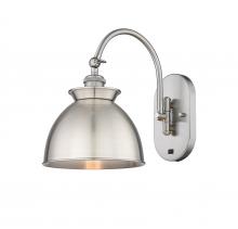 Innovations Lighting 518-1W-SN-M14-SN - Adirondack - 1 Light - 8 inch - Brushed Satin Nickel - Sconce