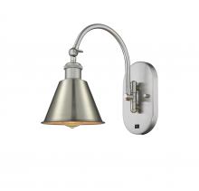 Innovation Lighting 518-1W-SN-M8-LED - Smithfield - 1 Light - 7 inch - Brushed Satin Nickel - Adjustable Swing Arm