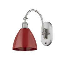 Innovations Lighting 518-1W-SN-MBD-75-RD - Plymouth - 1 Light - 8 inch - Brushed Satin Nickel - Sconce
