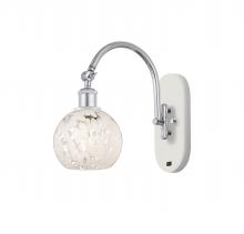 Innovation Lighting 518-1W-WPC-G1216-6WM - White Mouchette - 1 Light - 6 inch - White Polished Chrome - Adjustable Swing Arm