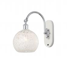 Innovation Lighting 518-1W-WPC-G1216-8WM - White Mouchette - 1 Light - 8 inch - White Polished Chrome - Adjustable Swing Arm