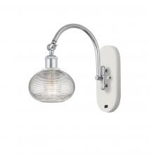 Innovation Lighting 518-1W-WPC-G555-6CL - Ithaca - 1 Light - 6 inch - White Polished Chrome - Adjustable Swing Arm