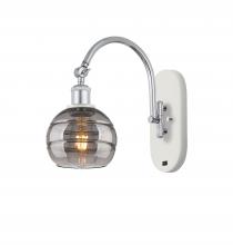 Innovations Lighting 518-1W-WPC-G556-6SM - Rochester - 1 Light - 6 inch - White Polished Chrome - Sconce