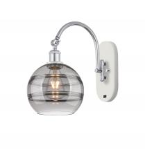 Innovations Lighting 518-1W-WPC-G556-8SM - Rochester - 1 Light - 8 inch - White Polished Chrome - Sconce