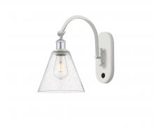 Innovations Lighting 518-1W-WPC-GBC-84 - Berkshire - 1 Light - 8 inch - White Polished Chrome - Sconce