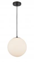 Innovation Lighting 610-BK-W-LED - Tolland - 1 Light - 10 inch - Matte Black - Cord hung - Mini Pendant