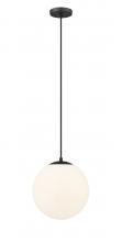 Innovation Lighting 612-BK-W - Tolland - 1 Light - 12 inch - Matte Black - Cord hung - Mini Pendant