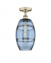 Innovation Lighting 616-1F-AB-G557-8BL - Vaz - 1 Light - 8 inch - Antique Brass - Semi-Flush Mount