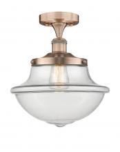Innovation Lighting 616-1F-AC-G542 - Oxford - 1 Light - 12 inch - Antique Copper - Semi-Flush Mount