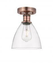 Innovations Lighting 616-1F-AC-GBD-752 - Bristol Glass Antique Copper Semi-Flush Mount