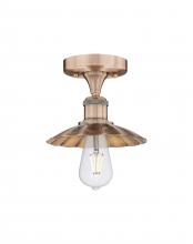 Innovation Lighting 616-1F-AC-M17-AC - Scallop - 1 Light - 8 inch - Antique Copper - Semi-Flush Mount
