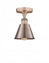 Innovation Lighting 616-1F-AC-M8-AC - Smithfield - 1 Light - 7 inch - Antique Copper - Semi-Flush Mount