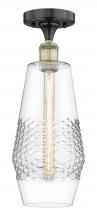 Innovation Lighting 616-1F-BAB-G682-7 - Windham - 1 Light - 7 inch - Black Antique Brass - Flush Mount