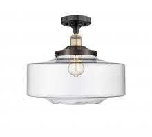 Innovation Lighting 616-1F-BAB-G692-16 - Bridgeton - 1 Light - 16 inch - Black Antique Brass - Semi-Flush Mount