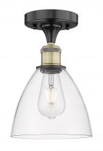 Innovation Lighting 616-1F-BAB-GBD-752 - Bristol - 1 Light - 8 inch - Black Antique Brass - Semi-Flush Mount