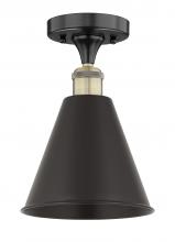 Innovations Lighting 616-1F-BAB-MBC-8-BK - Berkshire - 1 Light - 8 inch - Black Antique Brass - Semi-Flush Mount