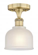 Innovation Lighting 616-1F-BB-G411 - Dayton - 1 Light - 6 inch - Brushed Brass - Flush Mount