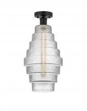 Innovation Lighting 616-1F-BK-G672-8 - Cascade - 1 Light - 8 inch - Matte Black - Semi-Flush Mount