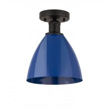 Innovation Lighting 616-1F-OB-MBD-75-BL - Plymouth - 1 Light - 8 inch - Oil Rubbed Bronze - Semi-Flush Mount