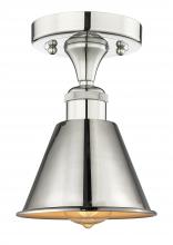 Innovation Lighting 616-1F-PN-M8-PN - Smithfield - 1 Light - 7 inch - Polished Nickel - Semi-Flush Mount