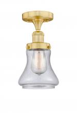 Innovation Lighting 616-1F-SG-G194 - Bellmont - 1 Light - 6 inch - Satin Gold - Semi-Flush Mount