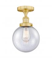 Innovations Lighting 616-1F-SG-G204-8 - Beacon - 1 Light - 8 inch - Satin Gold - Semi-Flush Mount