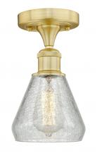 Innovation Lighting 616-1F-SG-G275 - Conesus - 1 Light - 6 inch - Satin Gold - Flush Mount