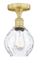 Innovation Lighting 616-1F-SG-G362 - Waverly - 1 Light - 6 inch - Satin Gold - Semi-Flush Mount