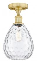 Innovation Lighting 616-1F-SG-G372 - Waverly - 1 Light - 8 inch - Satin Gold - Semi-Flush Mount