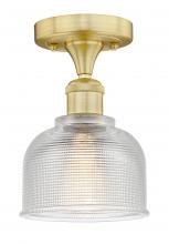 Innovation Lighting 616-1F-SG-G412 - Dayton - 1 Light - 6 inch - Satin Gold - Flush Mount
