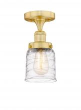 Innovations Lighting 616-1F-SG-G513 - Bell - 1 Light - 5 inch - Satin Gold - Semi-Flush Mount