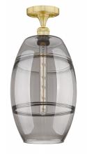 Innovation Lighting 616-1F-SG-G557-10SM - Vaz - 1 Light - 10 inch - Satin Gold - Semi-Flush Mount