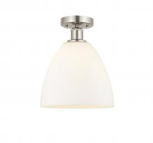 Innovation Lighting 616-1F-SN-GBD-91 - Bristol - 1 Light - 9 inch - Brushed Satin Nickel - Semi-Flush Mount