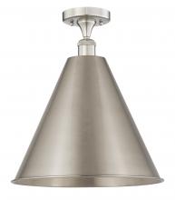 Innovation Lighting 616-1F-SN-MBC-16-SN - Berkshire - 1 Light - 16 inch - Brushed Satin Nickel - Semi-Flush Mount