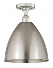Innovation Lighting 616-1F-SN-MBD-12-SN - Bristol - 1 Light - 12 inch - Brushed Satin Nickel - Semi-Flush Mount