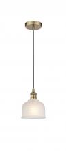 Innovation Lighting 616-1P-AB-G411 - Dayton - 1 Light - 6 inch - Antique Brass - Cord hung - Mini Pendant