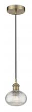 Innovation Lighting 616-1P-AB-G555-6CL - Ithaca - 1 Light - 6 inch - Antique Brass - Cord hung - Mini Pendant